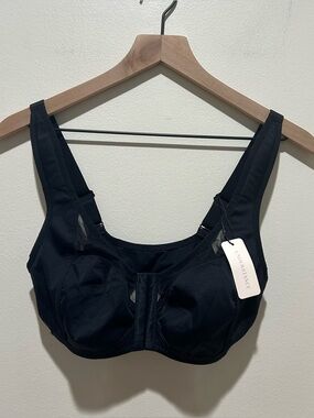 NWT Understance Spacer Air Adina Front Close Wireless Unpadded Black Bra - 32DD